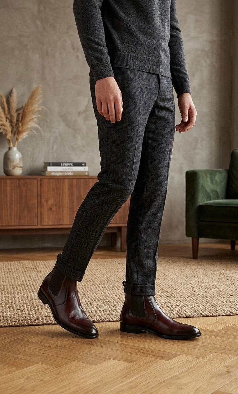 Men’s Chelsea Boots – Premium Leather Burgundy
