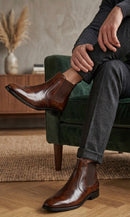 Men’s Chelsea Boots – Premium Leather Brown